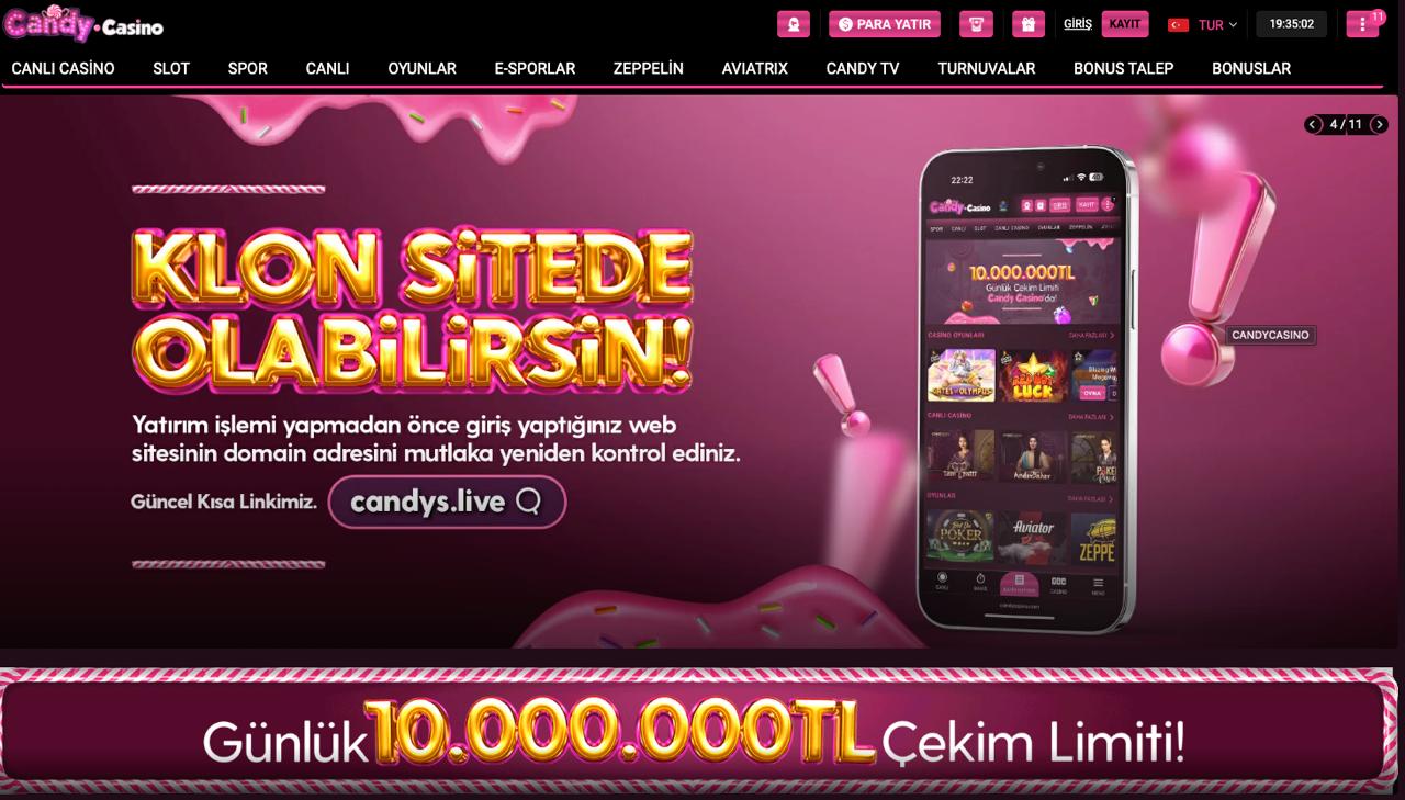 Candy Casino giriş hatası